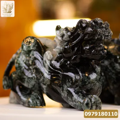 Cặp Tỳ Hưu Ngọc Phỉ Thúy (Ngọc Jadeite) Tự Nhiên Cao Cấp 16kg 32cm - M2319