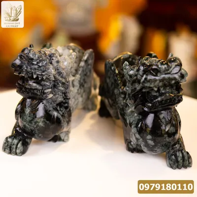 Cặp Tỳ Hưu Ngọc Phỉ Thúy (Ngọc Jadeite) Tự Nhiên Cao Cấp 16kg 32cm - M2319