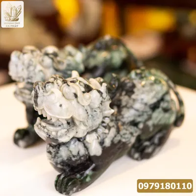 Cặp Tỳ Hưu Ngọc Phỉ Thúy (Ngọc Jadeite) Tự Nhiên Cao Cấp 15,6kg, 35cm - M2318