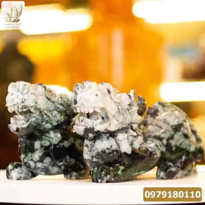 Cặp Tỳ Hưu Ngọc Phỉ Thúy (Ngọc Jadeite) Tự Nhiên Cao Cấp 15,6kg, 35cm - M2318