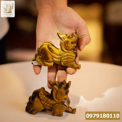 Cặp Tỳ Hưu Thạch Anh Mắt Hổ 10cm - M0699