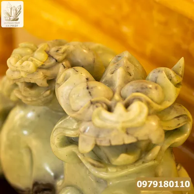 Cặp Tỳ Hưu Ngọc Serpentine Cổ Siêu Khủng - M1405