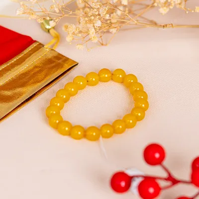 Vòng Tay Mã Não Vàng 1A 10 Ly 079-0351A-10