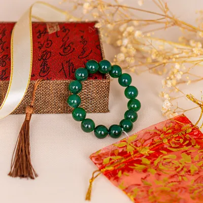 Vòng Tay Mã Não Xanh 1A 12 Ly 079-0371A-12