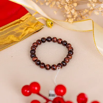 Vòng Tay Mắt Hổ Đỏ 3A 8 Ly 079-0403A-8