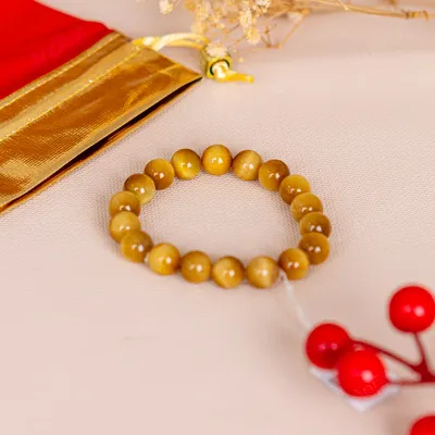 Vòng Tay Mắt Hổ Vàng Sáng 2A 10 Ly 079-0422A-10