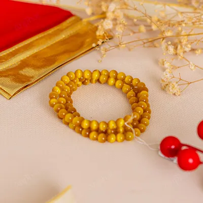 Vòng Tay Mắt Hổ Vàng 1A Loại Cuốn 3 Vòng 6 Ly 080-0421A-6