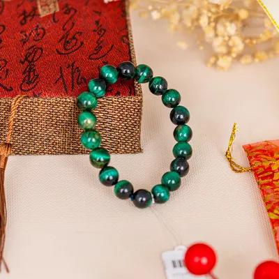 Vòng Tay Mắt Hổ Xanh Lá 1A 10 Ly 079-0441A-10