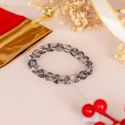 Vòng Tay Thạch Anh Tóc Đen 1A 11 Ly 079-0811A-11
