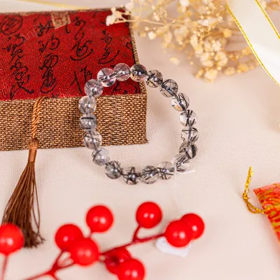 Vòng Tay Thạch Anh Tóc Đen 1A 11 Ly 079-0811A-11