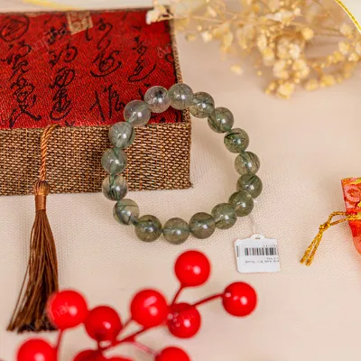 Vòng Tay Thạch Anh Tóc Xanh Loại 1 12 Ly 07-2162-12
