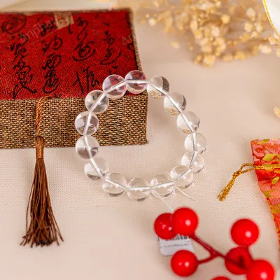 Vòng Tay Thạch Anh Trắng 1A 14 Ly 079-0871A-14
