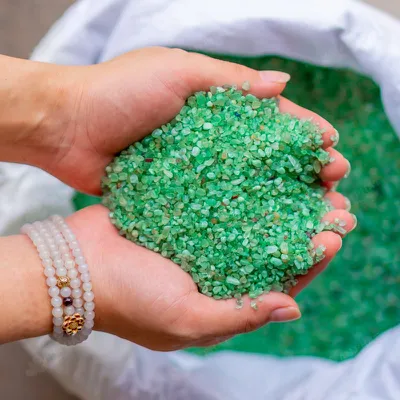 Vụn Đá Thạch Anh Xanh Mini