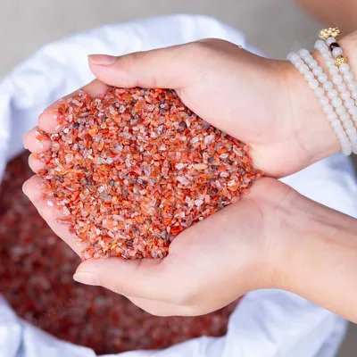 Vụn Đá Thạch Anh Đỏ Mini