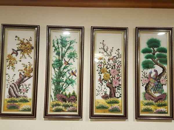 Tranh đá phong thủy tứ bình