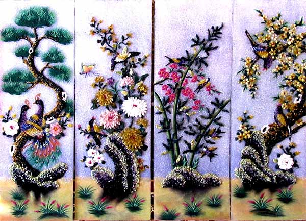 Tranh đá quý tứ bình