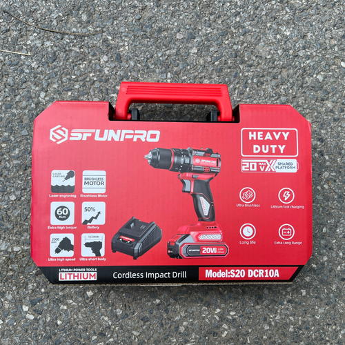 Máy khoan pin 20V đầu 10 có búa SFUNPRO S20 DCR10A