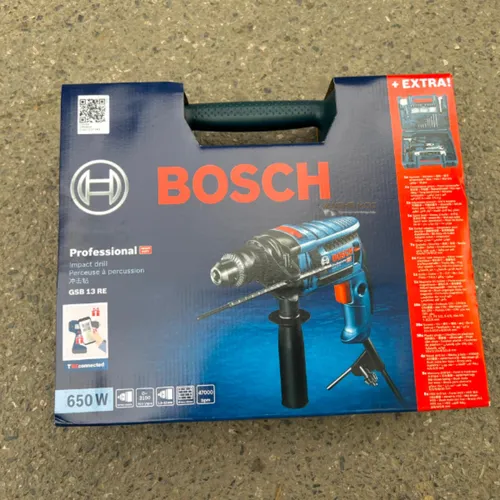 Máy Khoan Bosch GSB 13RE 650W có valy nhựa và phụ kiện