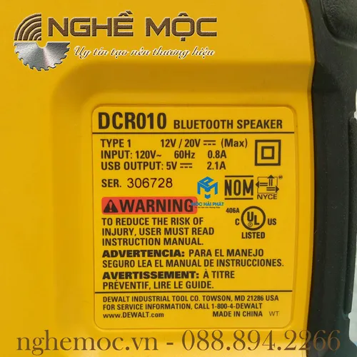 LOA DEWALT DCR010 20V