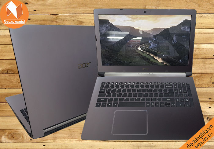 Aluminum dán laptop Acer Aspire 7 A715 giữ nguyên màu zin vỏ máy Aluminum dán laptop Acer Aspire 7 A715 giữ nguyên màu zin vỏ máy
