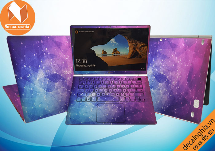 Aluminum skin dán laptop LG Gram 14 được in với công nghệ Lazer Aluminum skin dán laptop LG Gram 14 được in với công nghệ Lazer