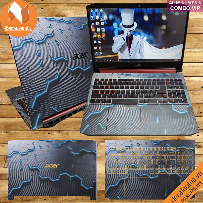 Aluminum skin dán laptop Acer Nitro 5 AN515
