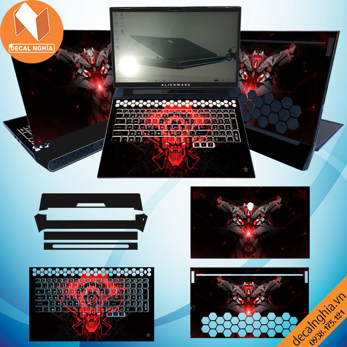 Aluminum Skin dán Laptop Alienware M17R4