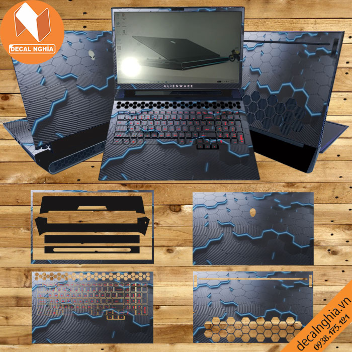 Aluminum Skin dán Laptop Alienware M17R4
