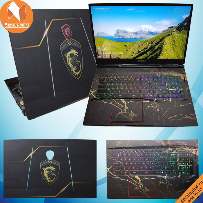Aluminum skin dán laptop MSI GE75 Raider