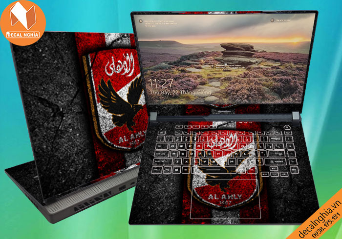 Aluminum skin dán laptop Asus Rog G513 được in với công nghệ Lazer Aluminum skin dán laptop Asus Rog G513 được in với công nghệ Lazer