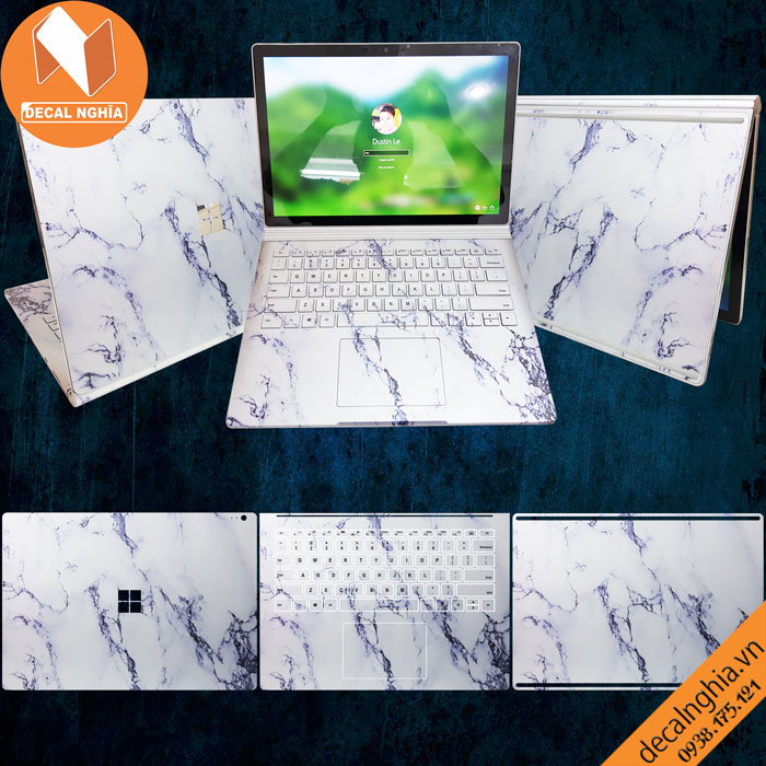 Aluminum skin dán Surface Book 2 15 inch