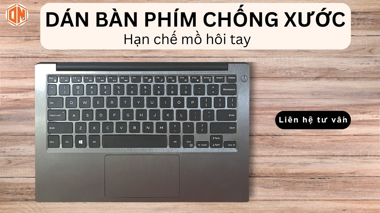 Dán bàn phím laptop dell vân xước chống trầy xước, hạn chế mồ hôi tay