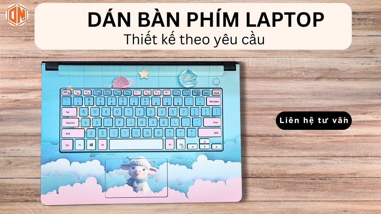 Skin thiết kế theo yêu cầu dán bàn phím laptop dell