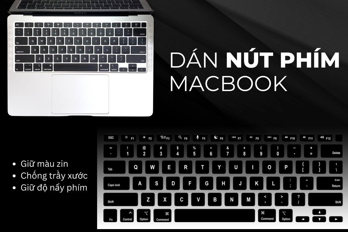 Bộ dán nút phím macbook