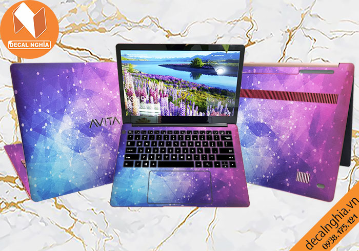 Aluminum skin dán laptop AVITA Liber được in với công nghệ Lazer Aluminum skin dán laptop AVITA Liber được in với công nghệ Lazer