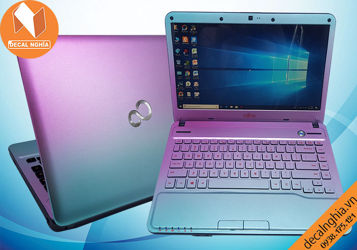 Aluminum skin dán laptop Fujitsu được in với công nghệ Lazer Aluminum skin dán laptop Fujitsu được in với công nghệ Lazer