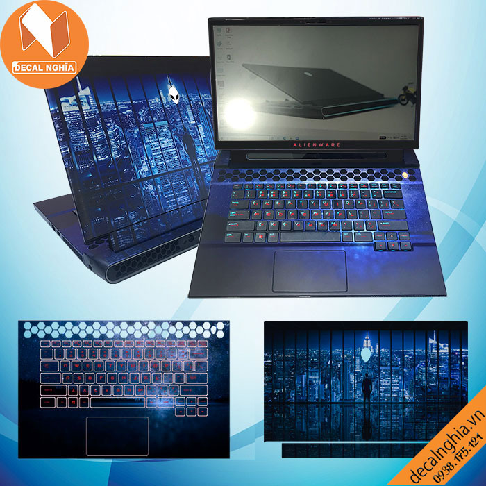 Aluminum Skin dán Laptop Alienware M15R3