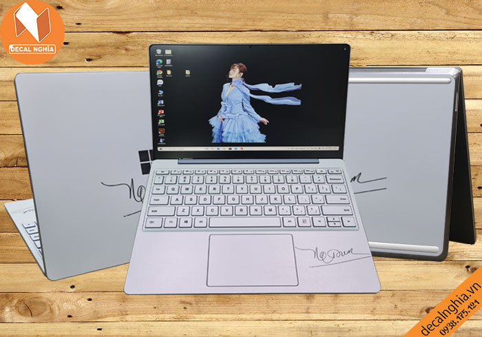 Aluminum skin dán Surface Laptop Go được in với công nghệ Lazer Aluminum skin dán Surface Laptop Go được in với công nghệ Lazer