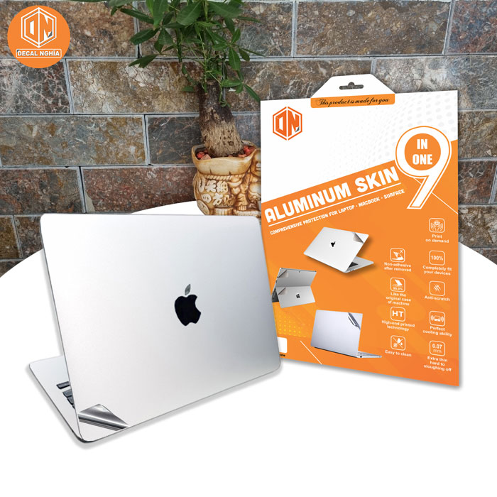Dán Macbook Air M2 từ Aluminum cao cấp - Dán 1 mặt, 2 mặt & Full Macbook 