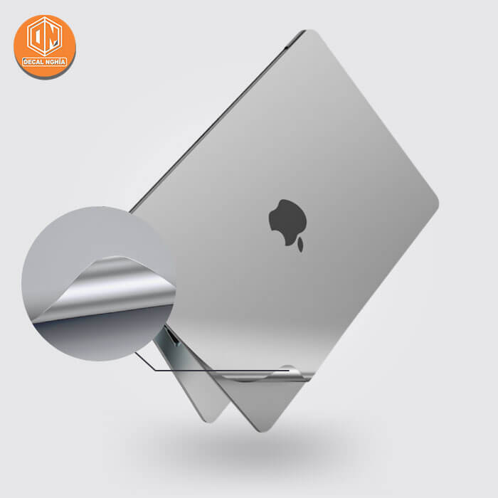 Dán decal macbook mặt logo