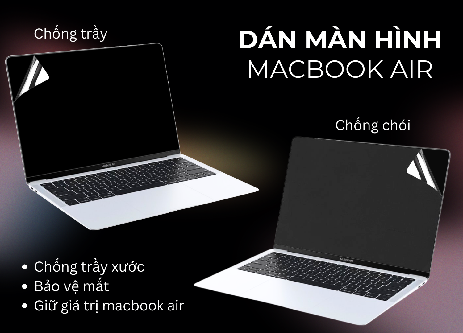 dán màn hình macbook air, bảo vệ 2IN1 cho màn hình và mắt của bạn!