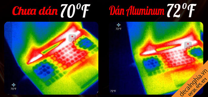 test nhiệt độ trước và sau khi dán aluminum test nhiệt độ trước và sau khi dán aluminum
