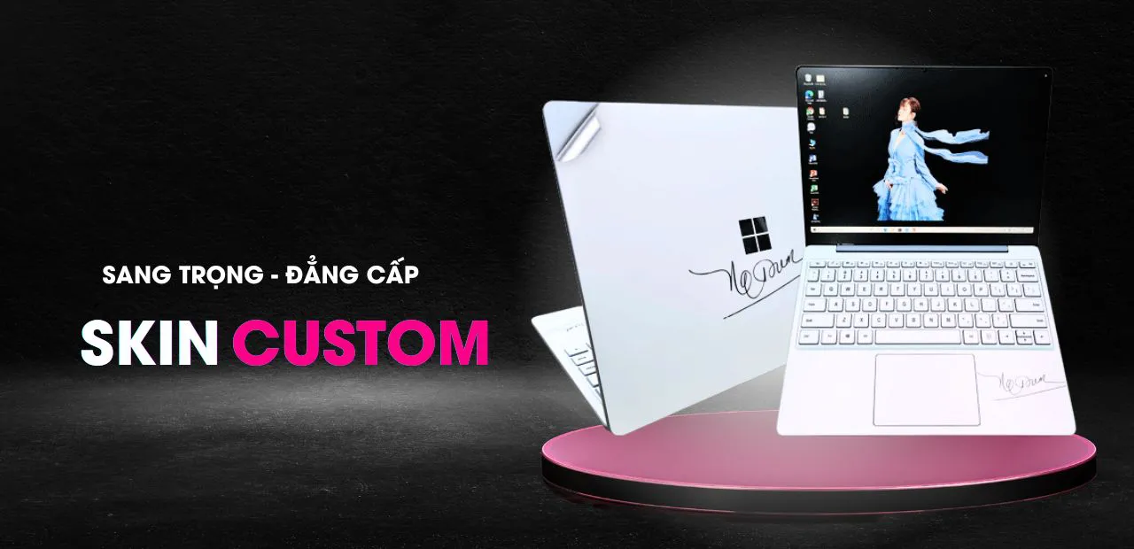 Skin dán laptop in chữ ký