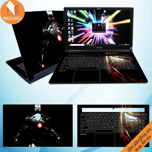 Aluminum skin dán laptop MSI GS72