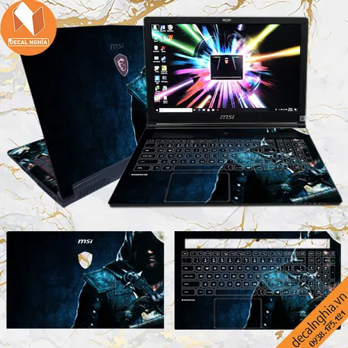 Aluminum skin dán laptop MSI GS72