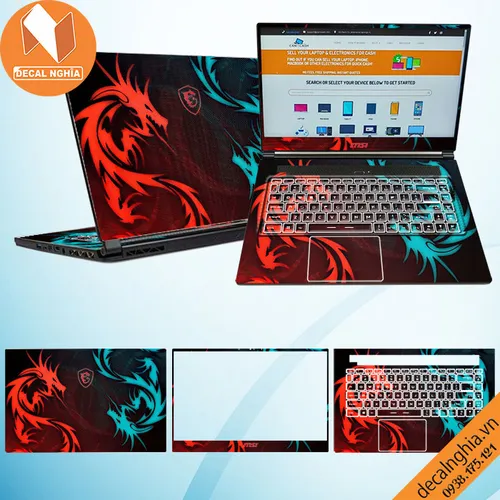 Aluminum skin dán laptop MSI GS65