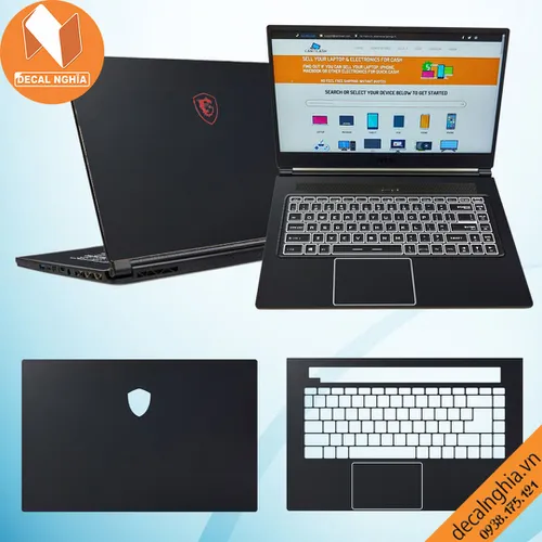 Aluminum dán laptop MSI GS75