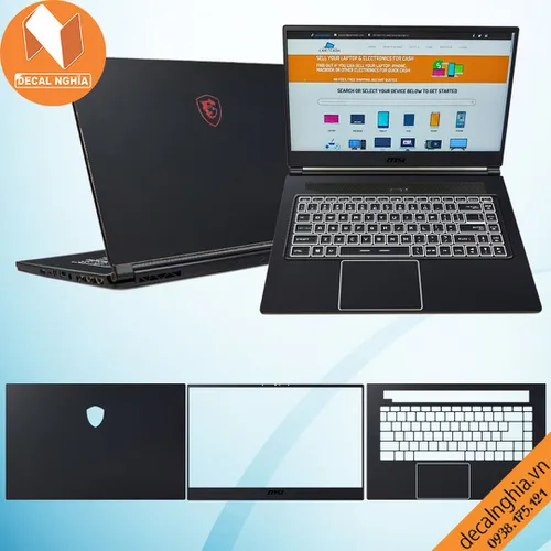 Aluminum dán laptop MSI GS75