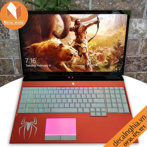 Aluminum Skin dán Laptop Alienware Area 51M