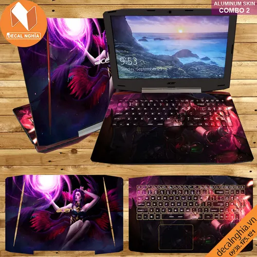 Aluminum skin dán laptop Acer Aspire VX5 591G